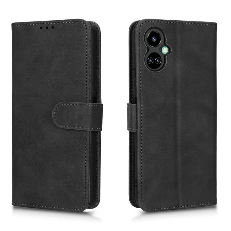 Telefonabdeckung Für Tecno Camon 19 Neo 4G, Vollschutz Haut-touch-pu-leder-brieftasche Mit Ständer - Schwarz