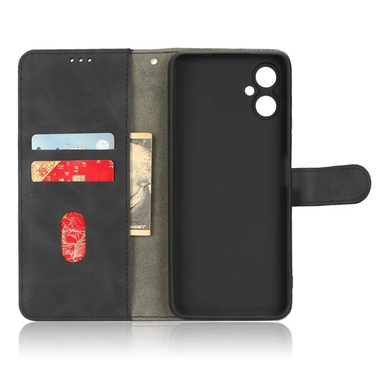 Telefonabdeckung Für Tecno Camon 19 Neo 4G, Vollschutz Haut-touch-pu-leder-brieftasche Mit Ständer - Schwarz
