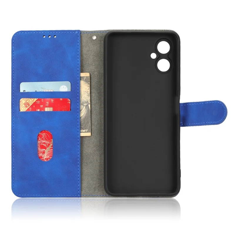 Phone Cover for TECNO Camon 19 Neo 4G, Full Protection Skin-Touch Feeling PU Leather Wallet Case with Stand Feature - Blue