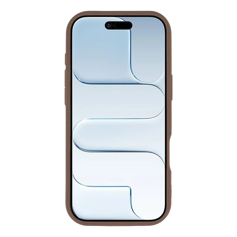 For iPhone Air Phone Case Heart Pattern TPU Shockproof Protective Cover - Brown