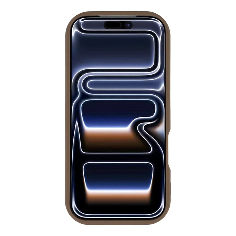 For iPhone 17 Pro Max Phone Case Heart Pattern TPU Shockproof Protective Cover - Brown