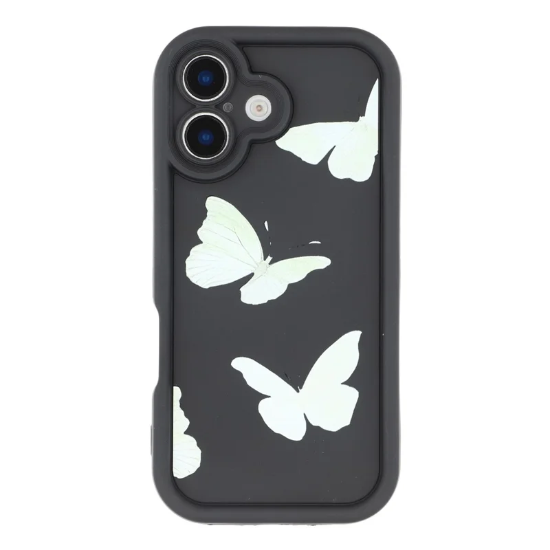 For iPhone 17 Case Butterfly Print TPU Shockproof Phone Back Cover - Green