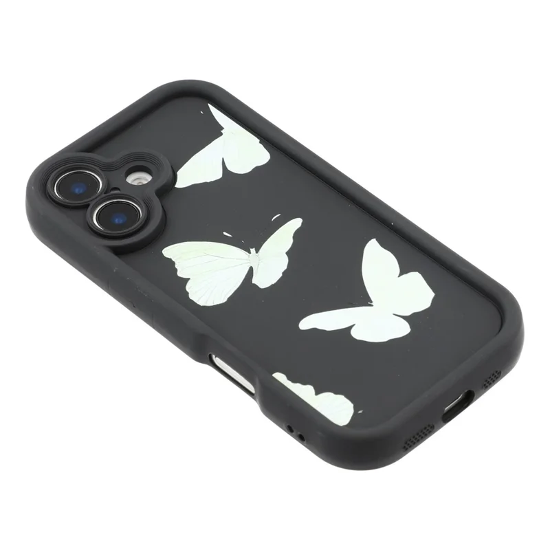 For iPhone 17 Case Butterfly Print TPU Shockproof Phone Back Cover - Green