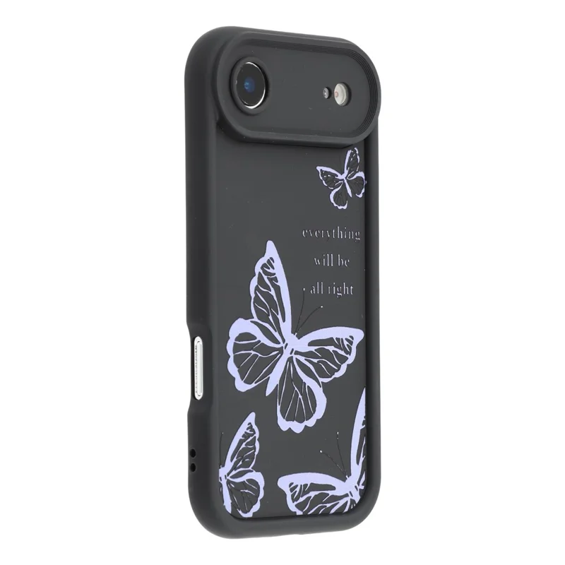 For iPhone Air Case Butterfly Print TPU Shockproof Phone Back Cover - Purple
