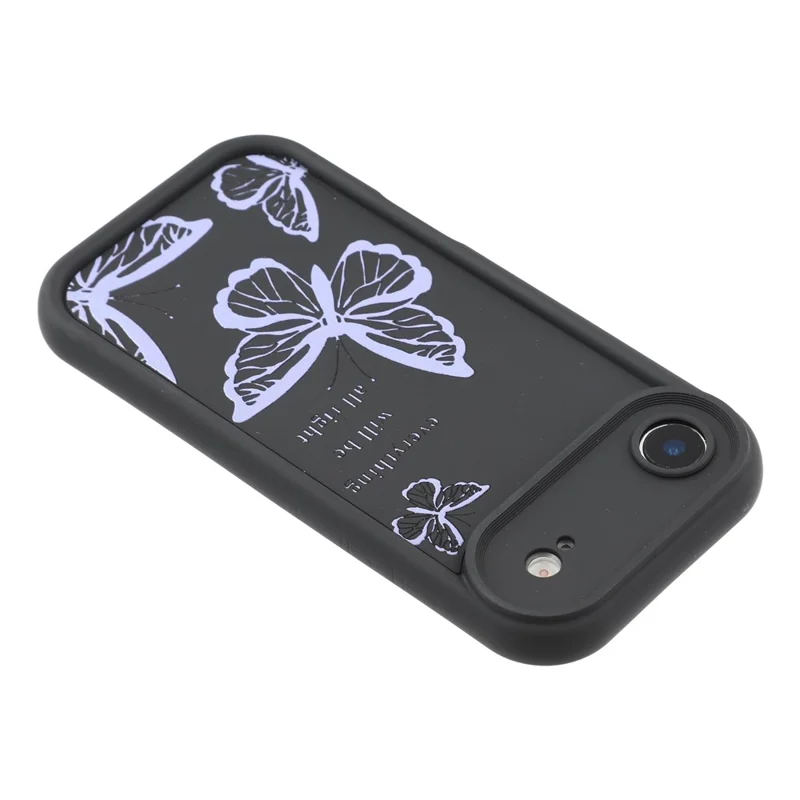 For iPhone Air Case Butterfly Print TPU Shockproof Phone Back Cover - Purple