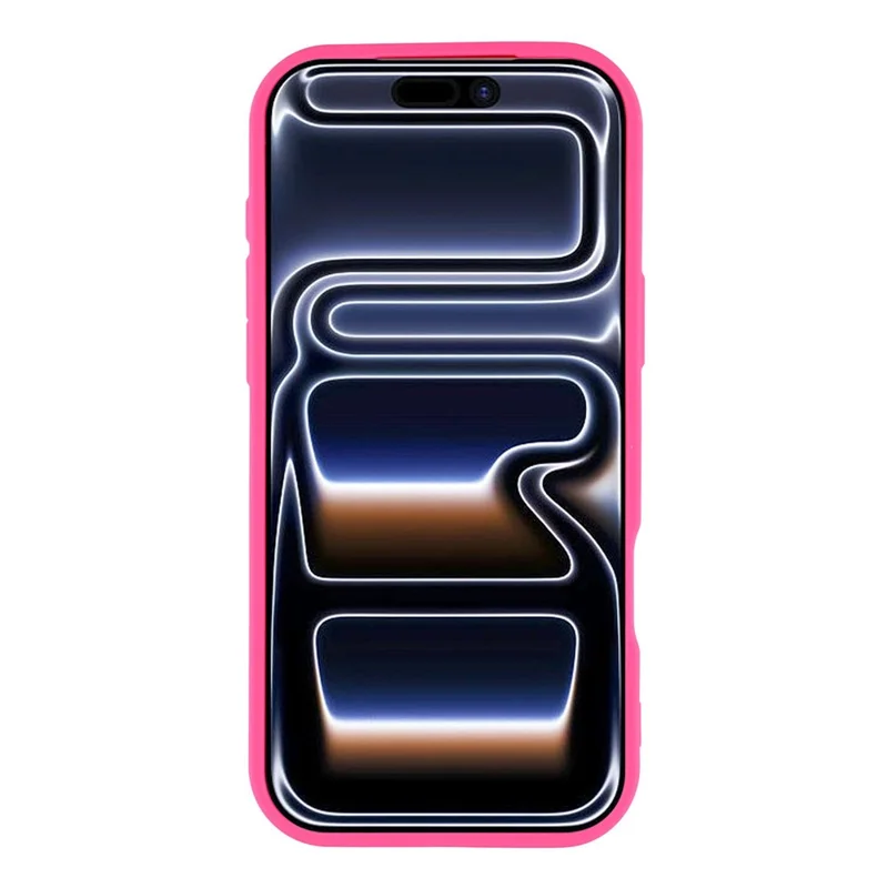 For iPhone 17 Pro Case Heart Pattern TPU Phone Cover with Stepped Edge - Rose