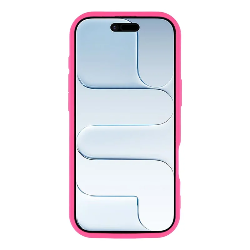For iPhone Air Case Heart Pattern TPU Phone Cover with Stepped Edge - Rose