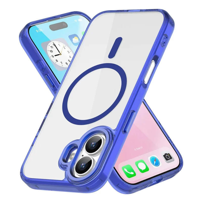 For iPhone 17 Case Compatible with MagSafe TPU+PC Transparent Phone Cover - Sapphire