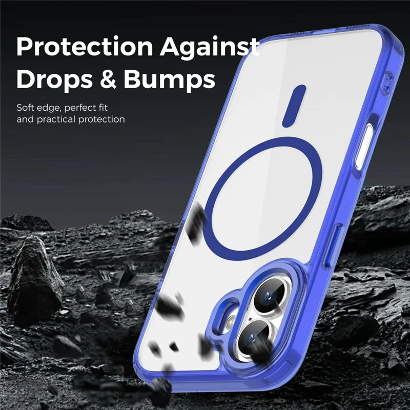 For iPhone 17 Case Compatible with MagSafe TPU+PC Transparent Phone Cover - Sapphire