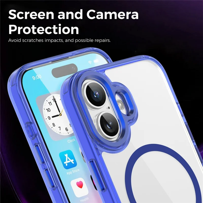 For iPhone 17 Case Compatible with MagSafe TPU+PC Transparent Phone Cover - Sapphire