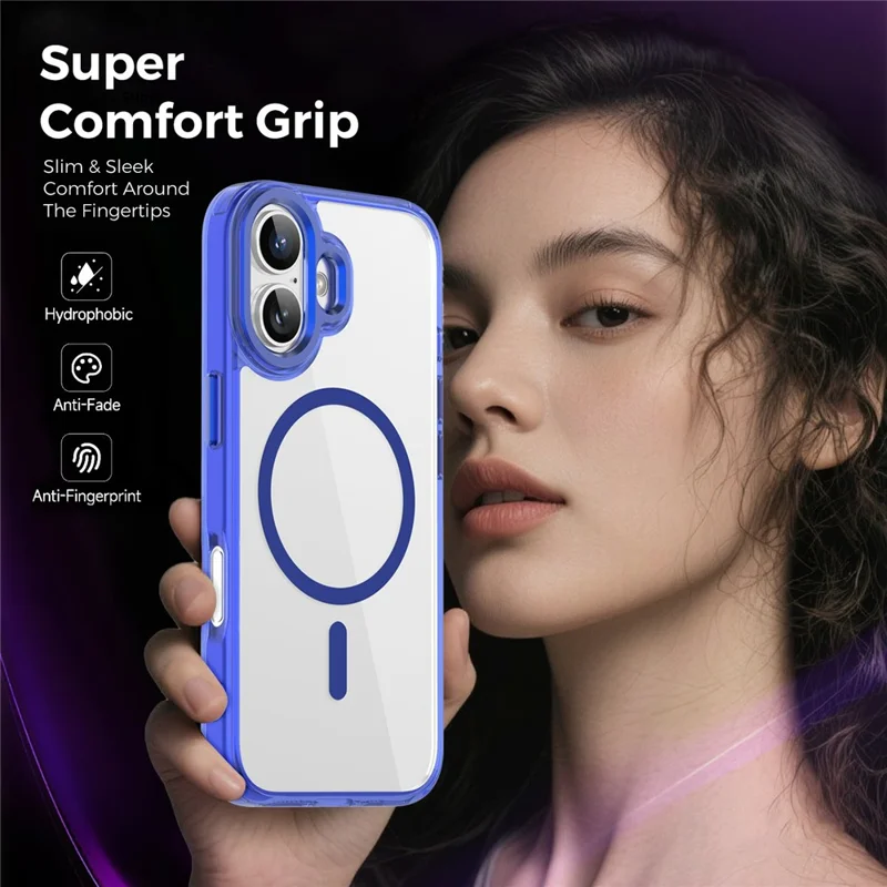 For iPhone 17 Case Compatible with MagSafe TPU+PC Transparent Phone Cover - Sapphire