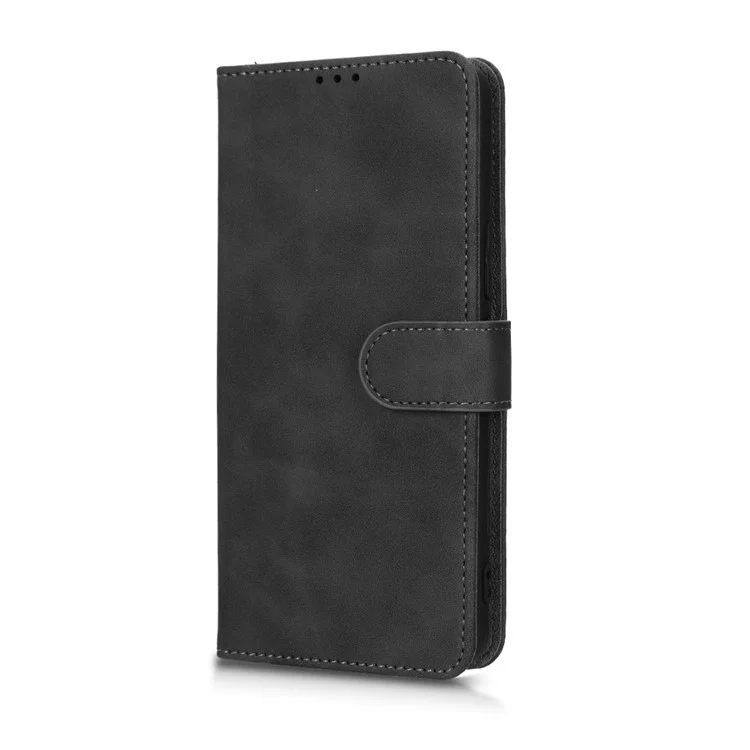 Telefonabdeckung Für Infinix Hot 12 Play 4G, Skin-touch Feeling Book Style PU Leder Brieftasche Mit Stand Feature - Schwarz