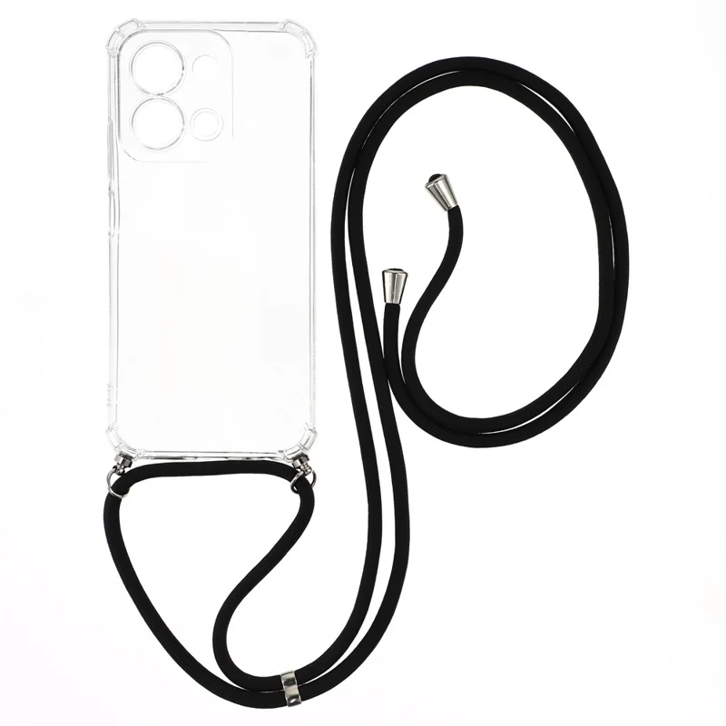 Folia ochronna do Xiaomi Redmi 15C 4G (UE) (173 mm) / 15C 5G (UE) (173 mm) / Poco C85 4G (173 mm) przezroczysta obudowa TPU z wzmocnionymi narożnikami i sznurkiem