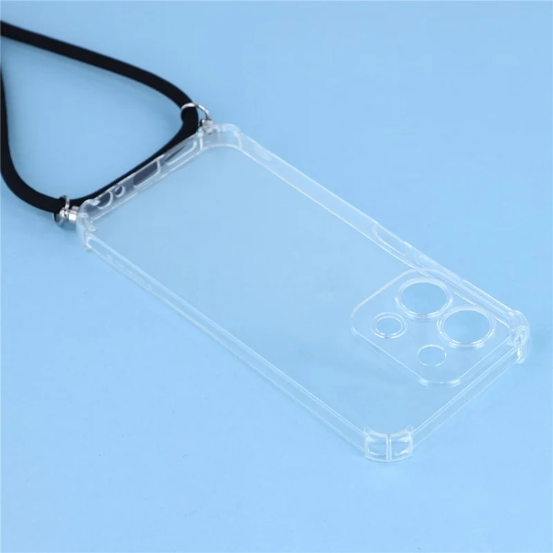 Folia ochronna do Xiaomi Redmi 15C 4G (UE) (173 mm) / 15C 5G (UE) (173 mm) / Poco C85 4G (173 mm) przezroczysta obudowa TPU z wzmocnionymi narożnikami i sznurkiem