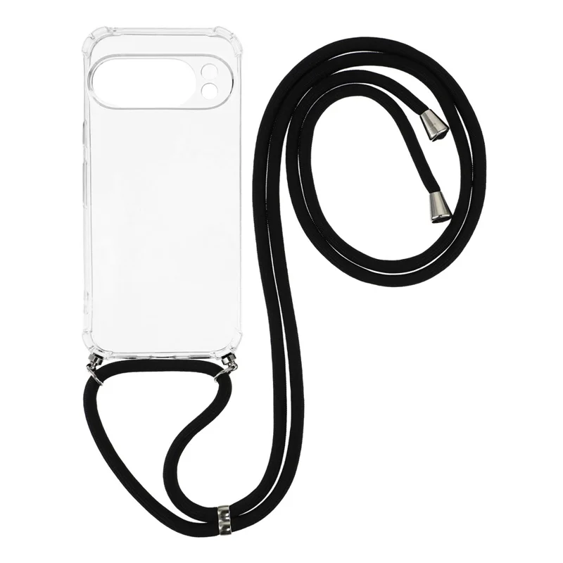 For Google Pixel 10 Pro XL Case Reinforced Corner TPU Clear Phone Cover with Lanyard