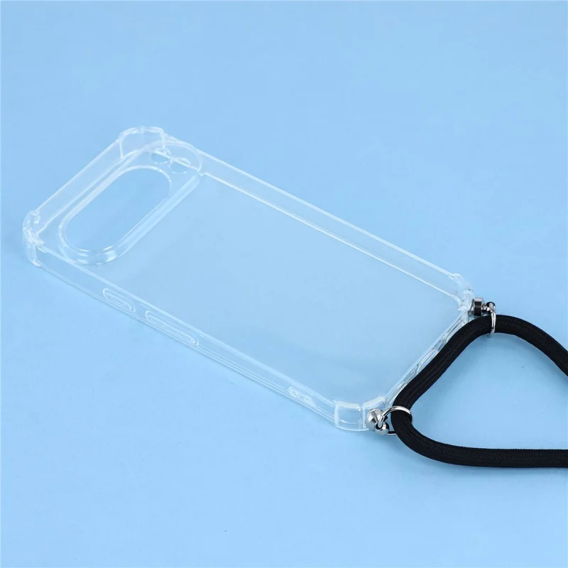 For Google Pixel 10 Pro XL Case Reinforced Corner TPU Clear Phone Cover with Lanyard