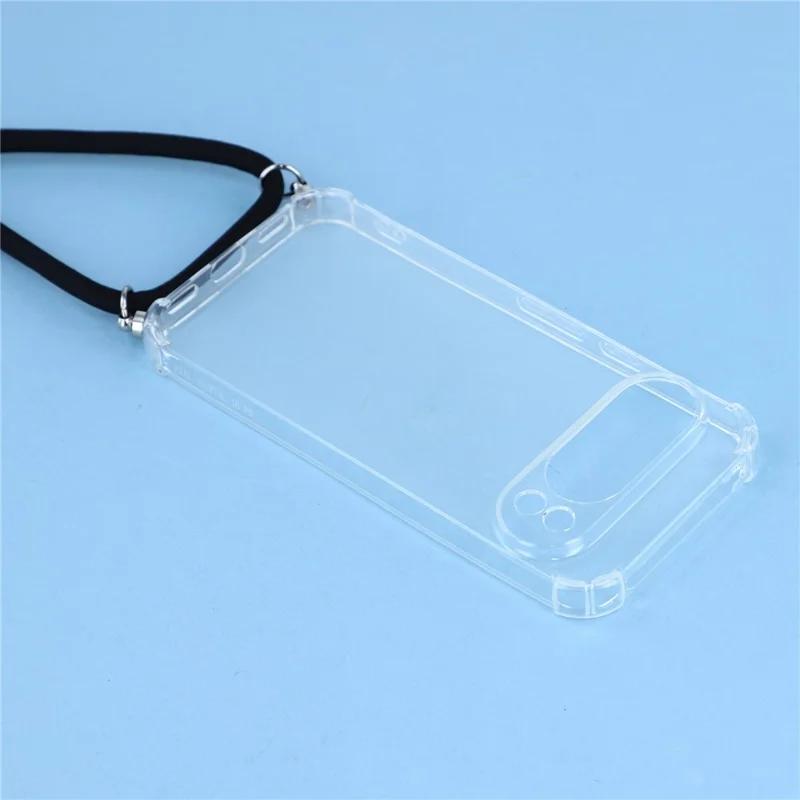 For Google Pixel 10 Pro XL Case Reinforced Corner TPU Clear Phone Cover with Lanyard