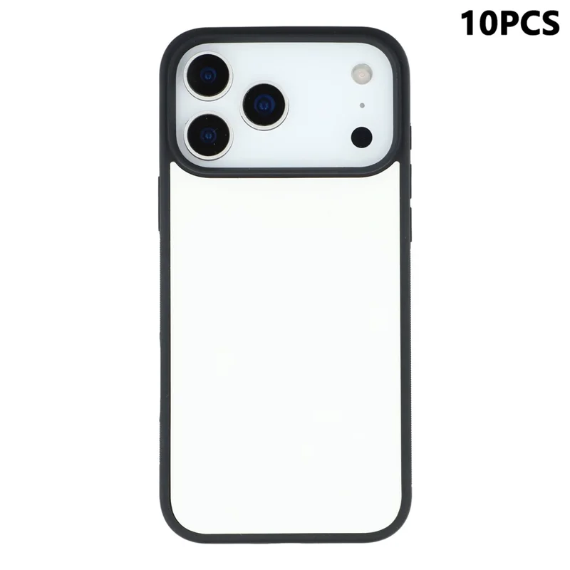 10Pcs / Pack For iPhone 17 Pro Max Case Shockproof PC+TPU Phone Cover Support Heat Transfer Printing