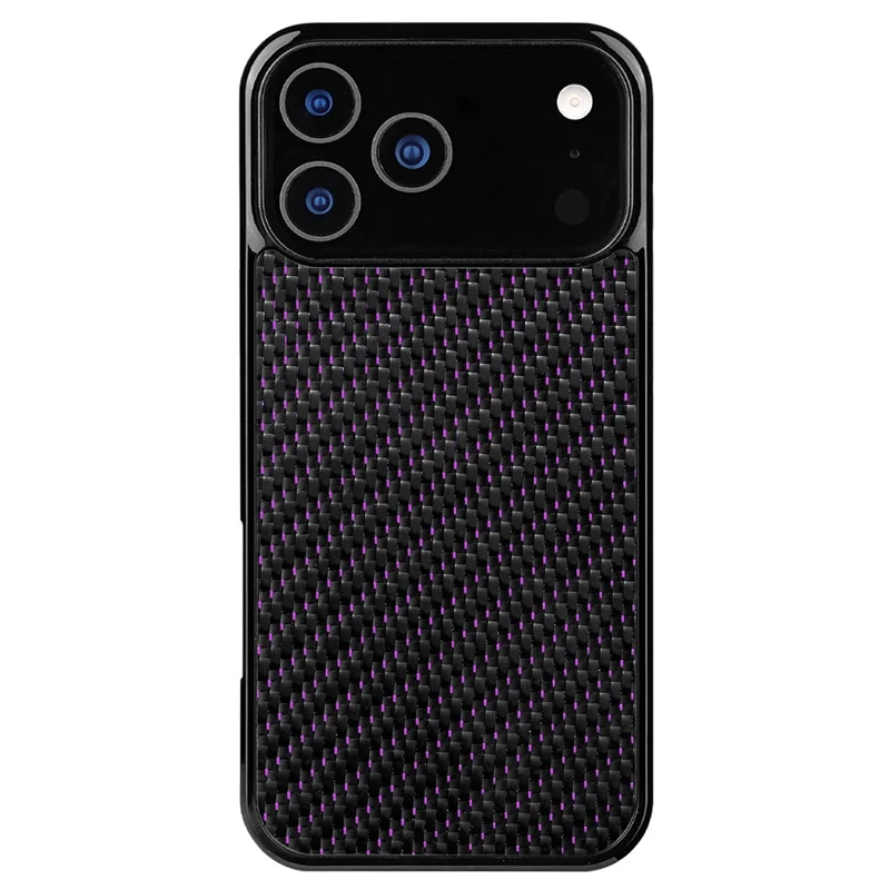 For iPhone 17 Pro Case Case Twill Texture Aramid Fiber + TPU Shockproof Phone Cover - Purple