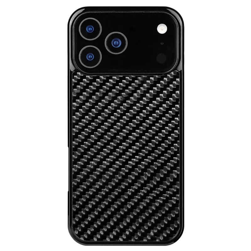For iPhone 17 Pro Case Compatible with MagSafe Twill Texture Aramid Fiber TPU Shockproof Phone Cover - Black