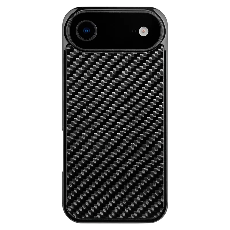For iPhone Air Case Compatible with MagSafe Twill Texture Aramid Fiber TPU Shockproof Phone Cover - Black