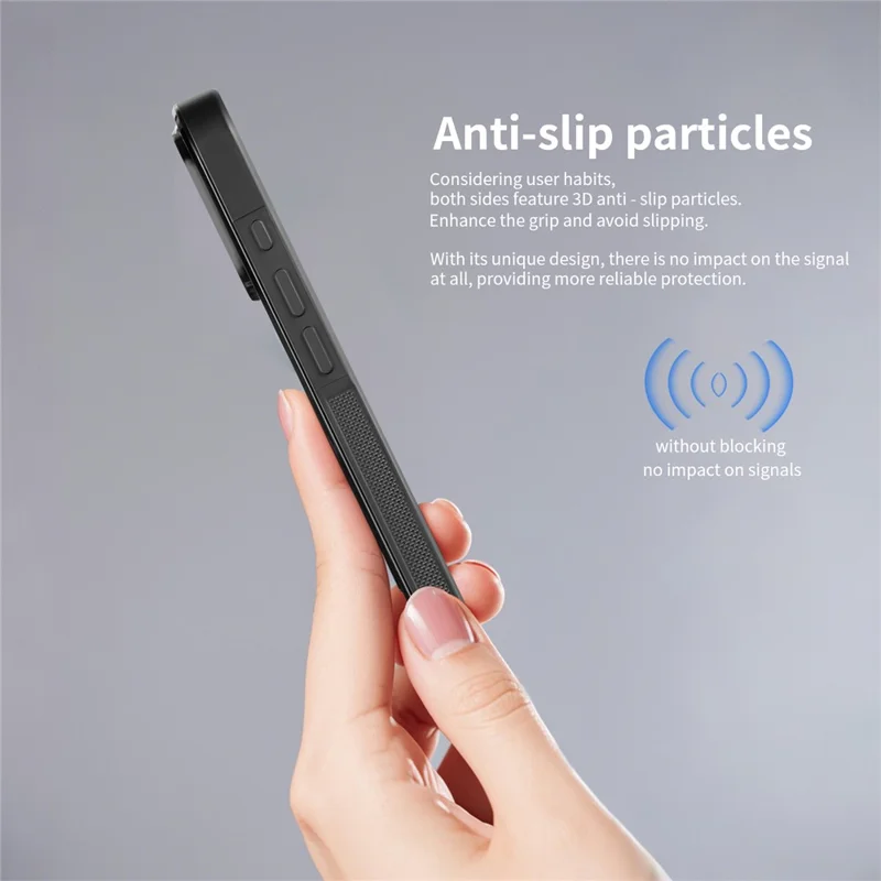 For iPhone Air Case Compatible with MagSafe Twill Texture Aramid Fiber TPU Shockproof Phone Cover - Black