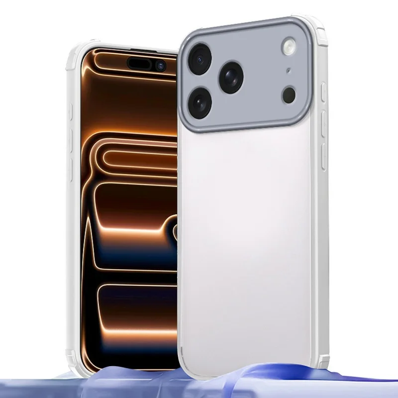 iPhone 17 Pro Hülle mit verstärkten Ecken, stoßfest, TPU + Acryl Handyhülle - Weiß