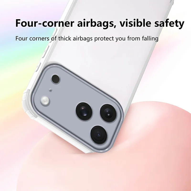 iPhone 17 Pro Hülle mit verstärkten Ecken, stoßfest, TPU + Acryl Handyhülle - Weiß