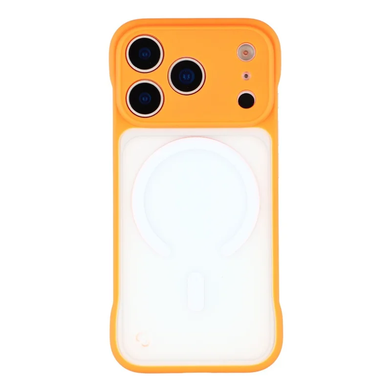 JAUCASE For iPhone 17 Pro Case Compatible with MagSafe Frosted PC Frameless Phone Cover - Orange