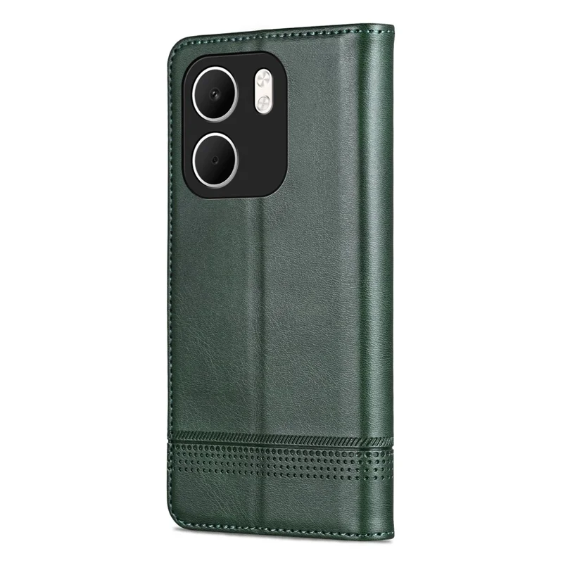 AZNS For Oppo A5x 4G / 5G Case Cowhide Texture PU Leather Wallet Phone Cover - Green