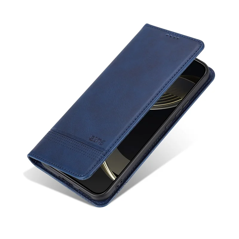 AZNS For Oppo Reno14 F 5G Case Cowhide Texture PU Leather Wallet Phone Cover - Blue