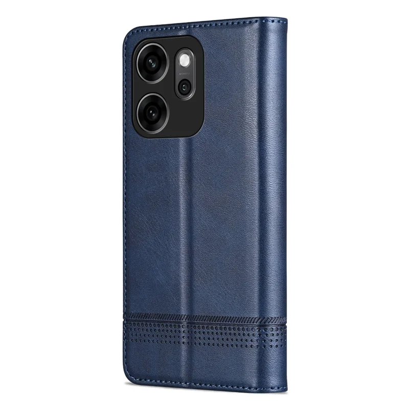 AZNS For Oppo Reno14 F 5G Case Cowhide Texture PU Leather Wallet Phone Cover - Blue