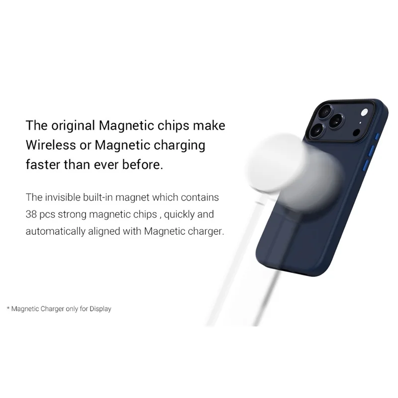 KZDOO For iPhone 17 Pro Max Case Compatible with MagSafe PU + PC Shockproof Phone Cover - Orange