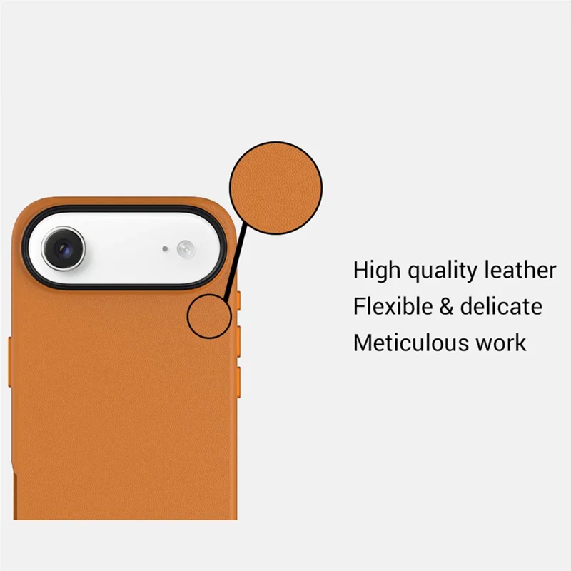 KZDOO Noble Collection Series For iPhone Air Case PU + PC Shockproof Phone Cover - Orange