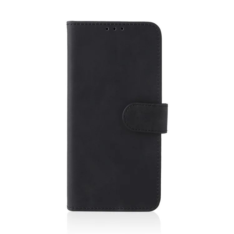 For Xiaomi 12T Pro 5G Cell Phone Cover Skin-touch Feeling PU Leather+TPU Wallet Stand Phone Case - Black