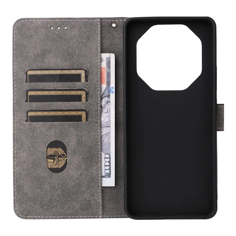 For Blackview Shark 6  /  Oscal Tiger 8 Case Wallet RFID Blocking PU Leather Phone Cover Stand with Strap - Black