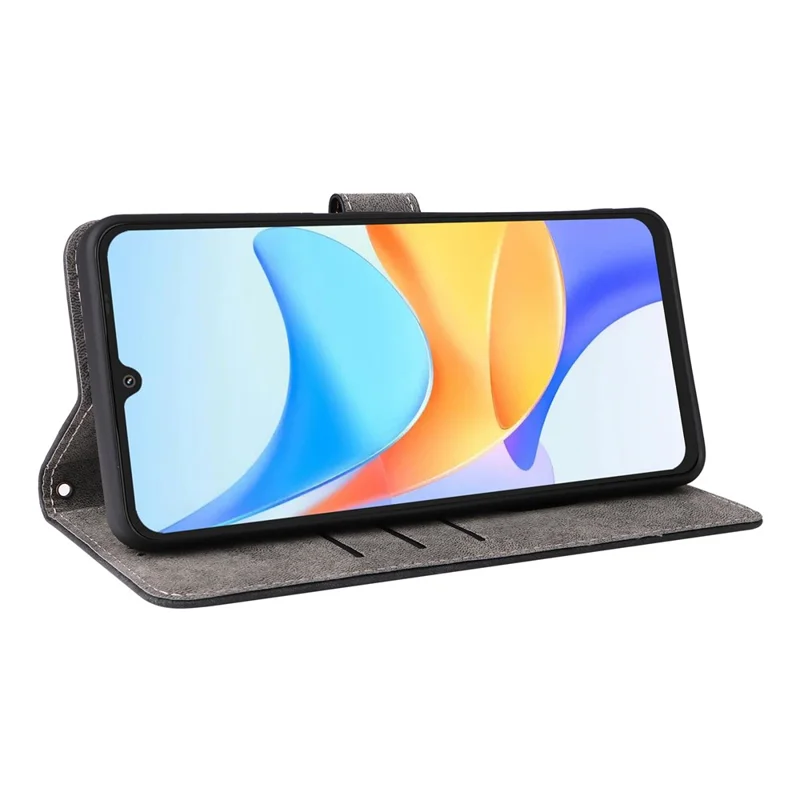 For Blackview Shark 6  /  Oscal Tiger 8 Case Wallet RFID Blocking PU Leather Phone Cover Stand with Strap - Black