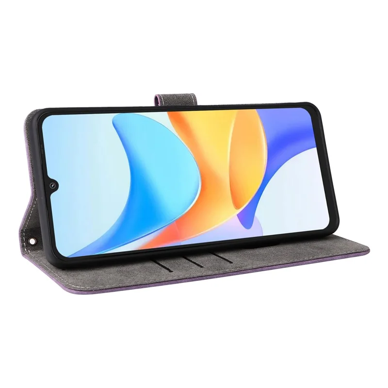 For Blackview Shark 6  /  Oscal Tiger 8 Case Wallet RFID Blocking PU Leather Phone Cover Stand with Strap - Purple