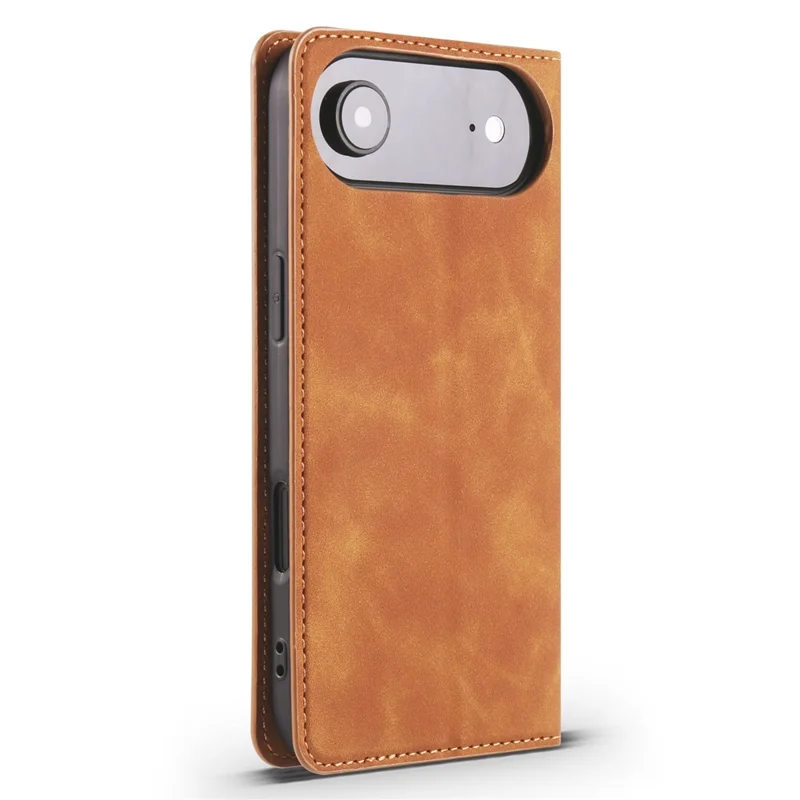 FORWENW For iPhone Air Wallet Case Magnetic Absorption Leather Flip Phone Cover with Stand - Brown