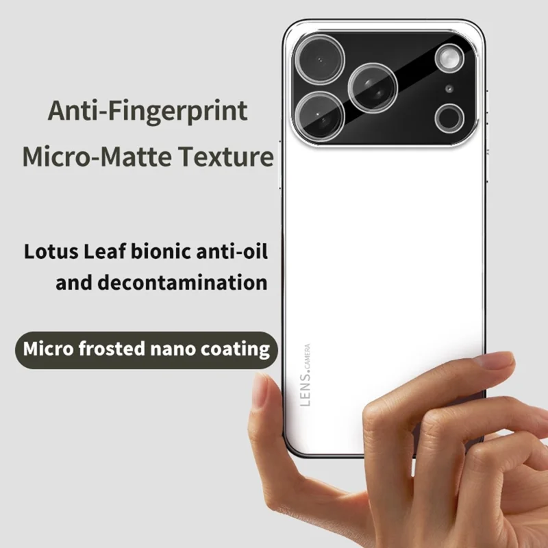 For iPhone 17 Pro Max Case Acrylic + TPU + Metal Anti-Scratch Phone Cover with Electroplating Frame - Navy Blue