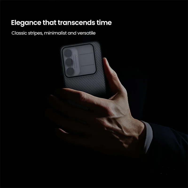 NILLKIN Camshield Pro Series For Samsung Galaxy S25 FE Case TPU + PC Clear Black Phone Cover with Camera Slider