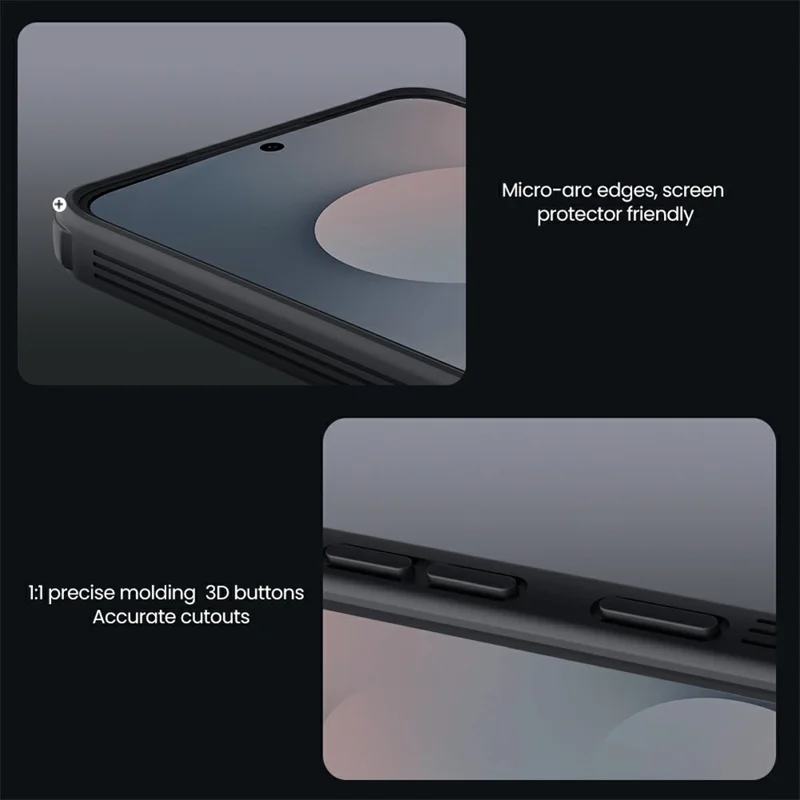 NILLKIN Camshield Pro Series For Samsung Galaxy S25 FE Case TPU + PC Clear Black Phone Cover with Camera Slider