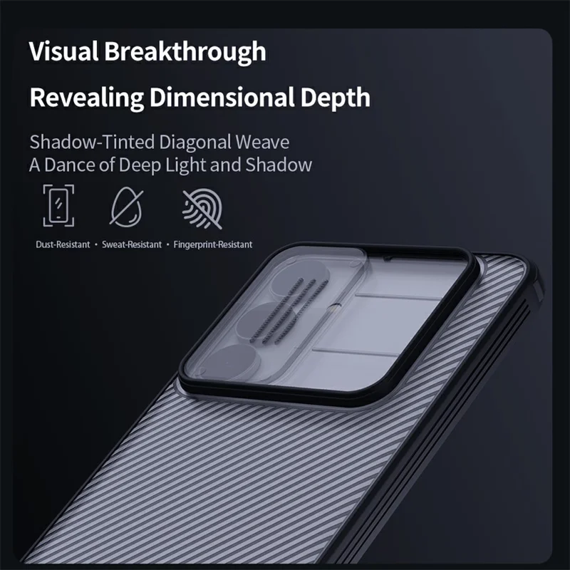 NILLKIN Camshield Pro Series For Samsung Galaxy S25 FE Case TPU + PC Clear Black Phone Cover with Camera Slider