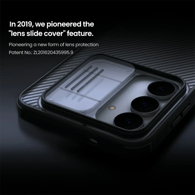 NILLKIN Camshield Pro Series For Samsung Galaxy S25 FE Case TPU + PC Clear Black Phone Cover with Camera Slider