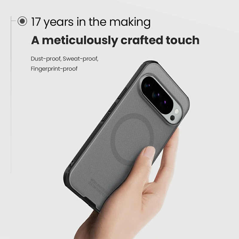 NILLKIN Super Frosted Shield Pro for Google Pixel 10 Pro XL Magnetic Case Matte PC TPU Clear Black Phone Back Cover