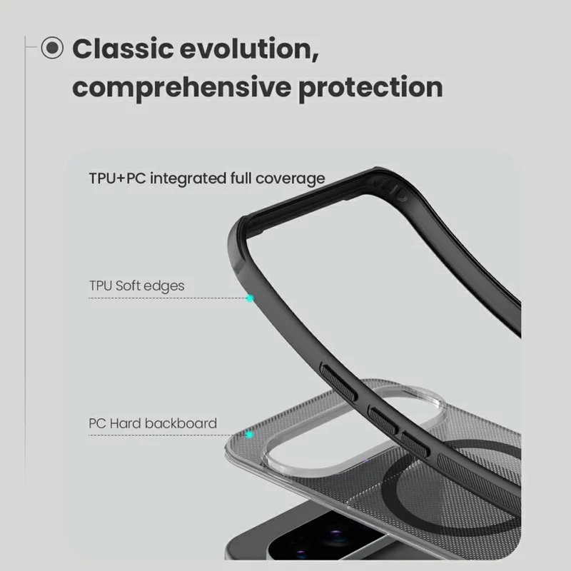 NILLKIN Super Frosted Shield Pro for Google Pixel 10 Pro XL Magnetic Case Matte PC TPU Clear Black Phone Back Cover