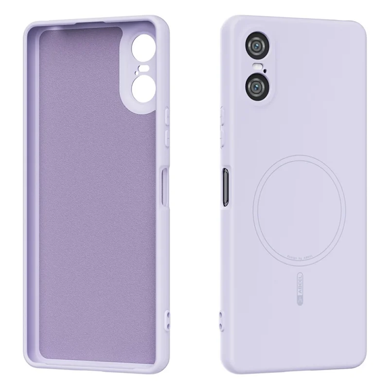 ABEEL For Sony Xperia 5 VI Magnetic Case Skin Touch Liquid Silicone Phone Back Cover - Purple