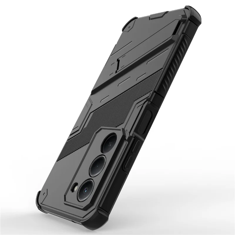 For Xiaomi Redmi 15 5G (Global) (169mm)  /  15 4G (169mm) Case PC + TPU Shockproof Phone Cover with Kickstand - Black