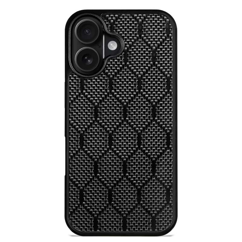 For iPhone 17 Case Aramid Fiber TPU Shockproof Phone Cover - Honeycomb Texture