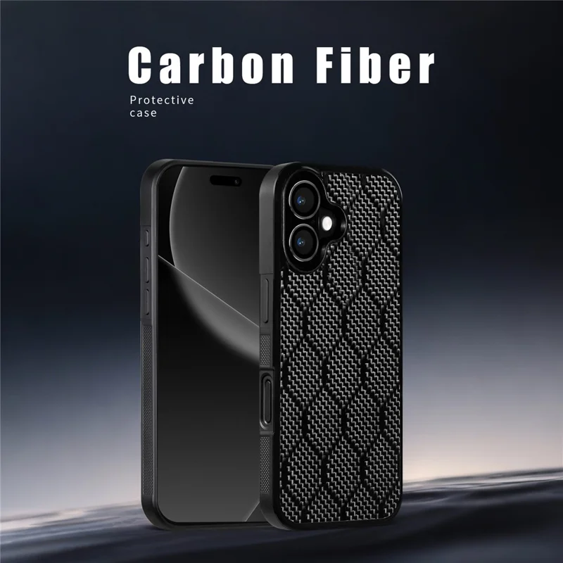 For iPhone 17 Case Aramid Fiber TPU Shockproof Phone Cover - Honeycomb Texture